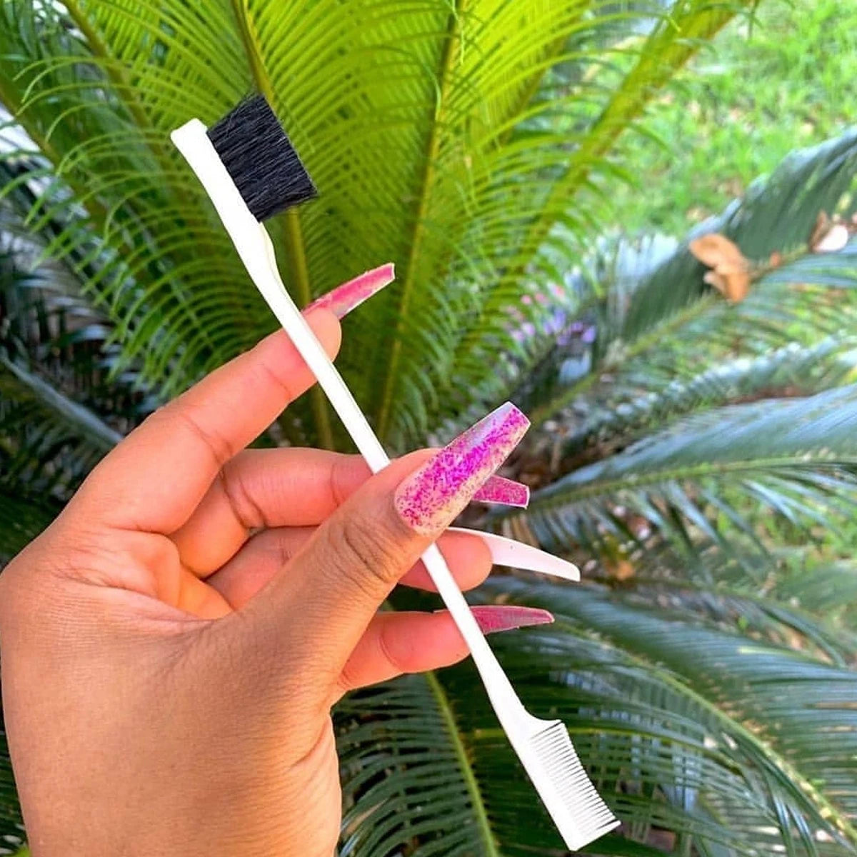 1Pc Random Color Edge Brush Comb Vendor Double Sided 2 in 1 For Hair Salon Hair Comb Brushes Beauty Tools Hairbrush