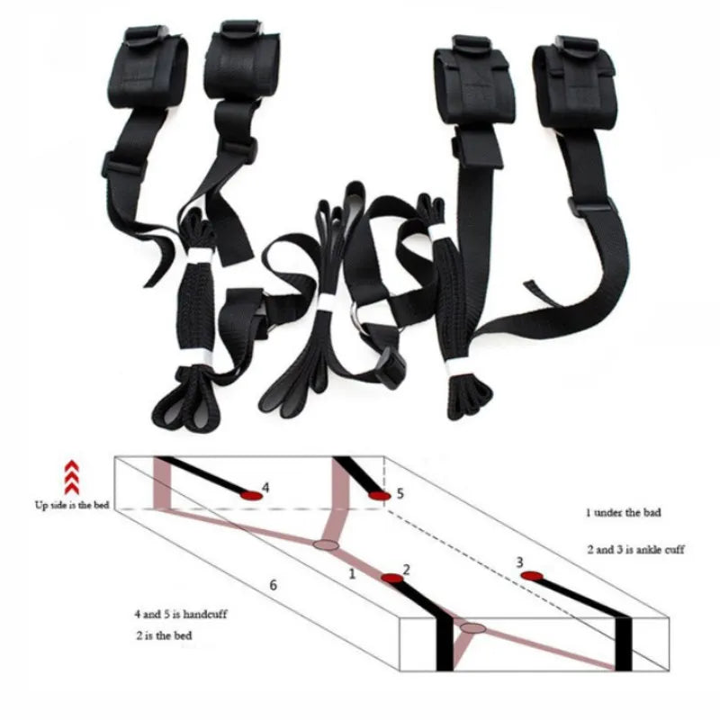 Sex Toys For Women Couples Handcuffs BDSM Bondage Set Strap Adult Game Goods Wrists & Ankle Cuffs Sexual Products 18+ Adult