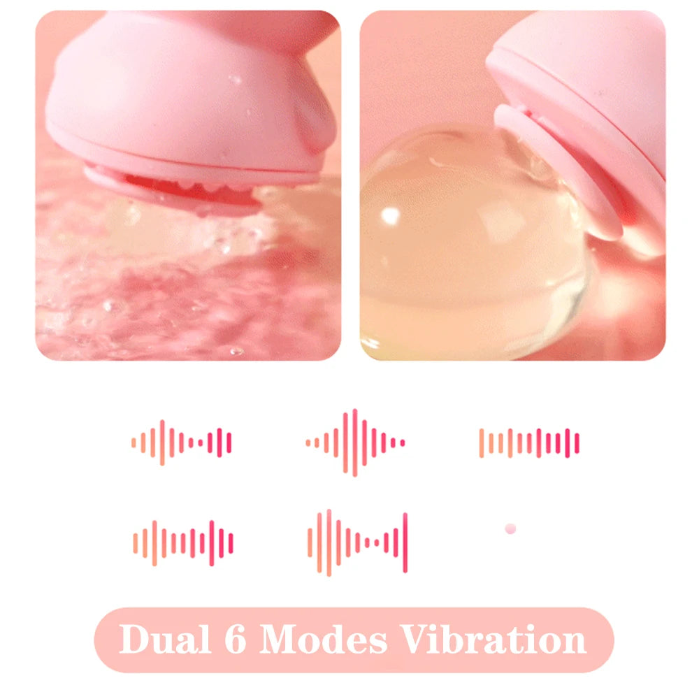 Sex Toys for Women Female Masturbator Cute Pig Nipple Massager Dual 6 Modes Tongue Licking Sucking Vibrator Clitoris Stimulator