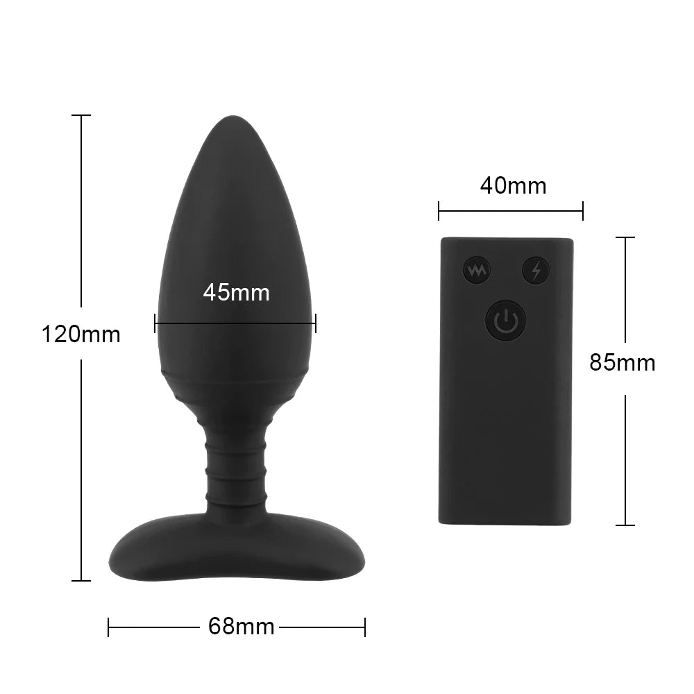 Sex Toys For Men Women 10 Frequency Wireless Remote Control Prostate Massager Vibrator Electric Shock Anal Plug Vibrator