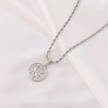 Coin Necklace For Women Stainless Steel Toggle Clasp Choker Gold/Silver Color Metal Elizabeth Coin Round Necklace Femme Jewelry