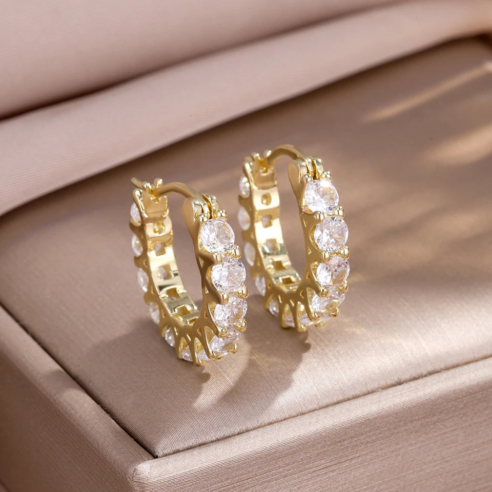 Boho High-end Zircon Decorative Earrings Suitable For Women To Wear Fashionable Jewelry For Summer Travel