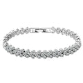 Elegant Bracelet for Women Chain Cubic Zircon Rhinestone Shiny Inlaid Bangle Bracelet Gifts