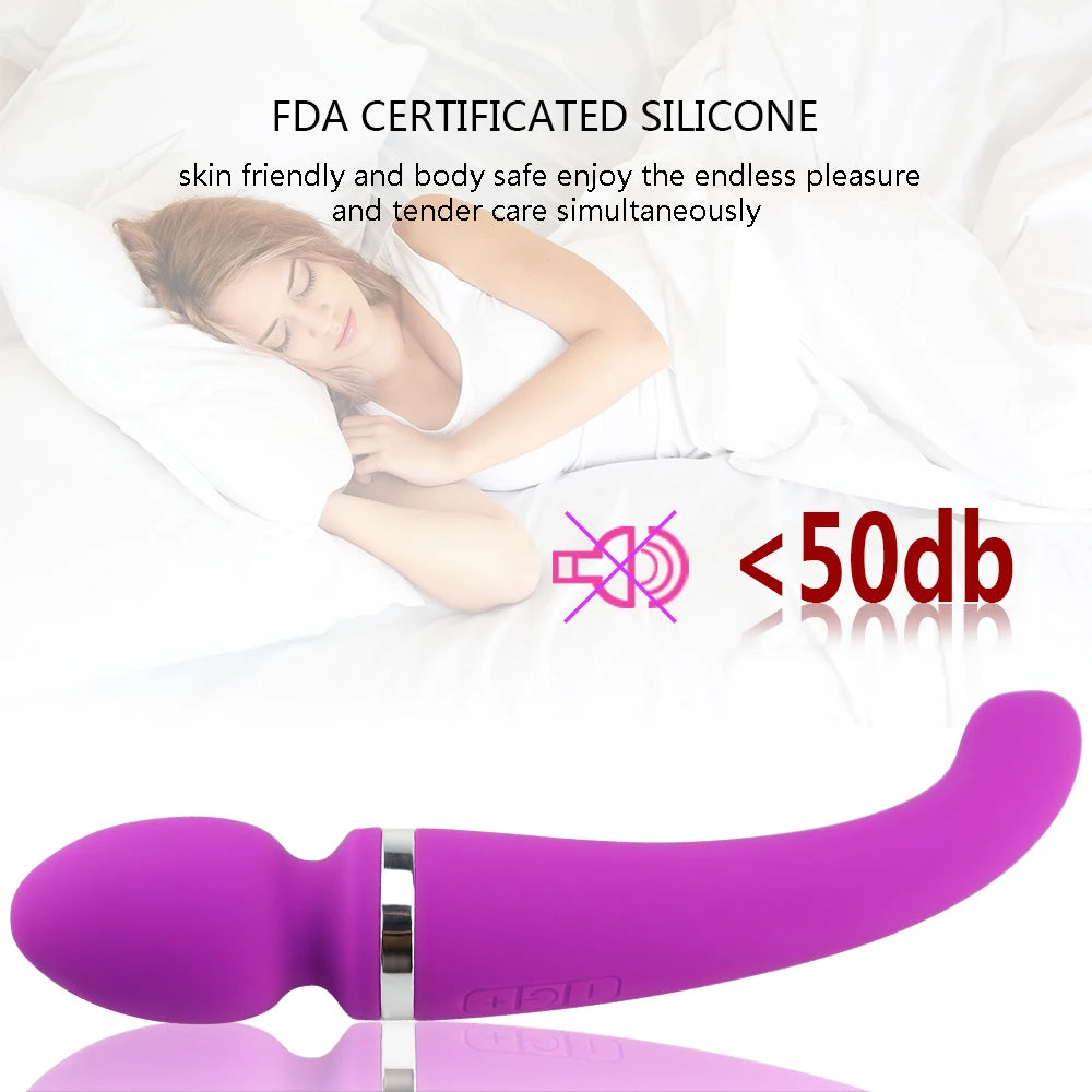Sex Toys for Adults Dual Vibrator Wand Massager Dildo Vibrator Waterproof G-Spot Clitoris Anal Stimulator Sex Toys for Women