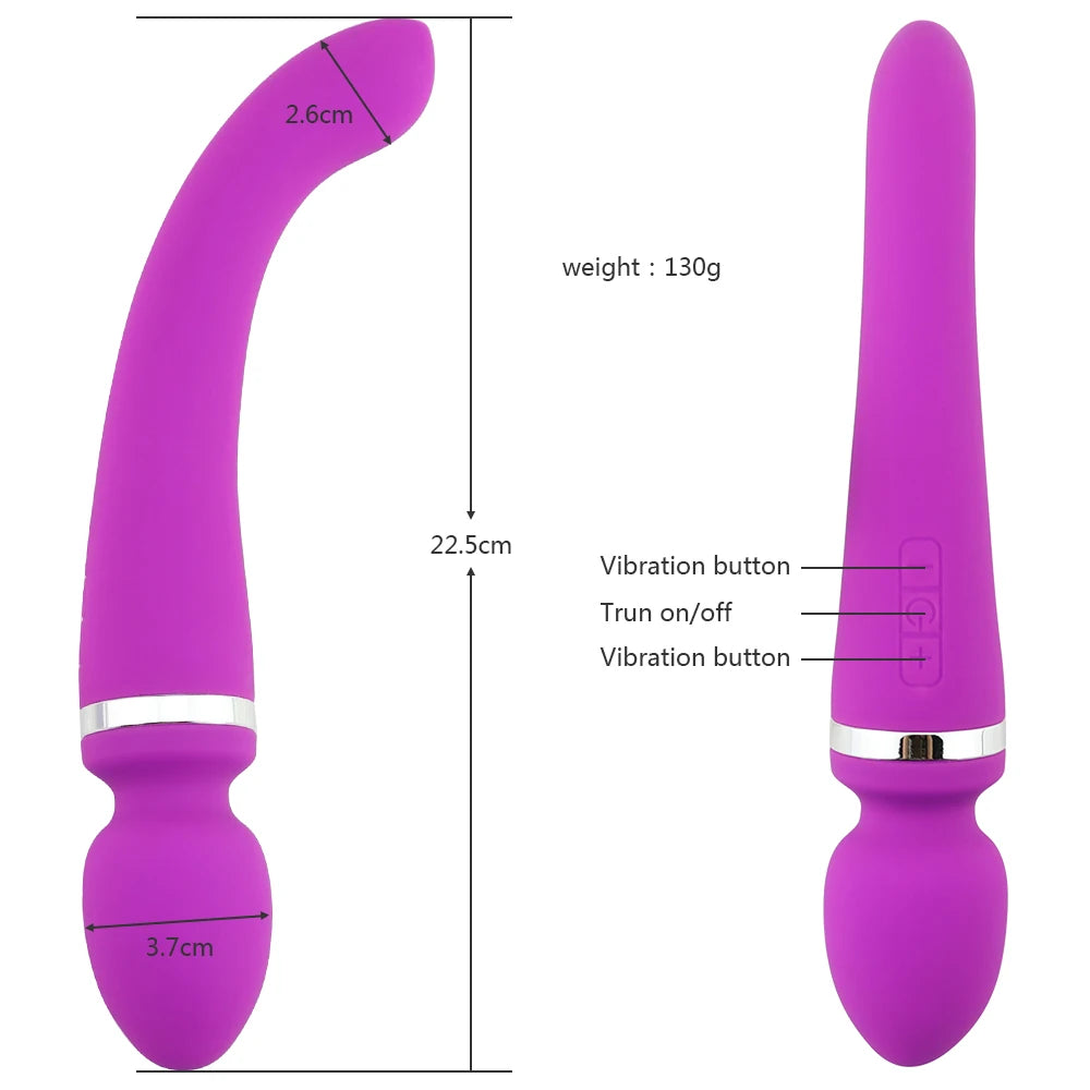 Sex Toys for Adults Dual Vibrator Wand Massager Dildo Vibrator Waterproof G-Spot Clitoris Anal Stimulator Sex Toys for Women