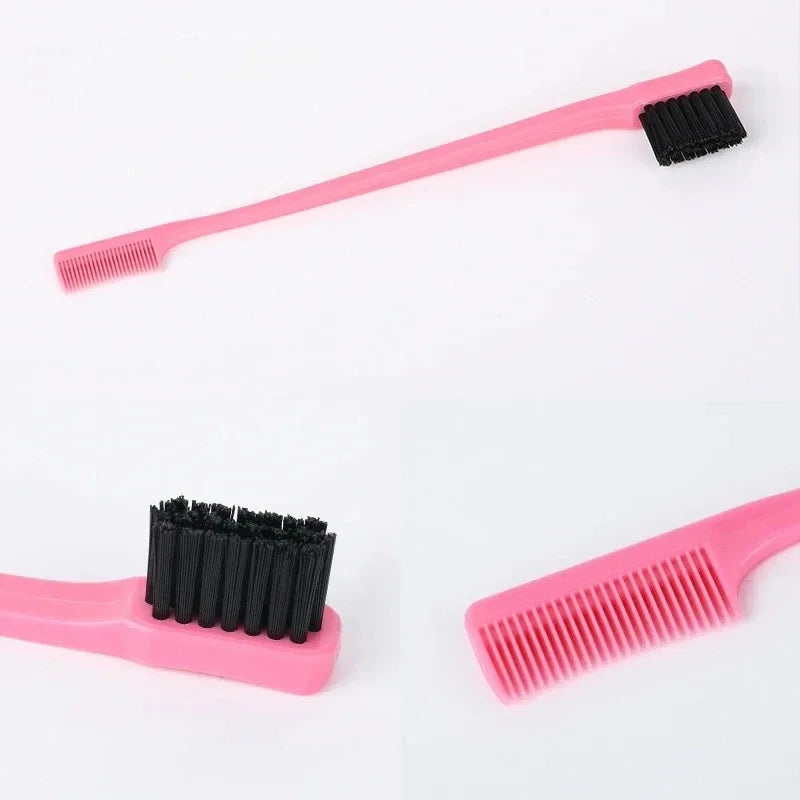 3 PCS Comb Set Edge Brush Bristle Hair Brush Rat Tail Comb, Hair Brush, Curly Hair Brush