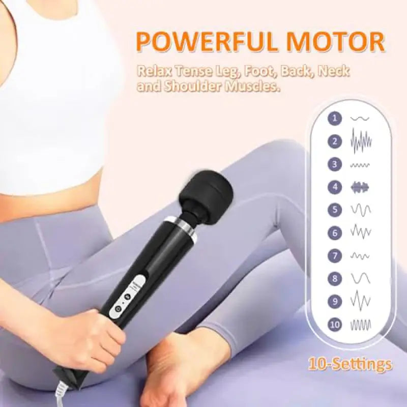 Electric Vibrador Handheld Massager Powerful Deep Tissue Muscle Relaxation Tool for Women - Foot Neck Back Hand Leg Arm