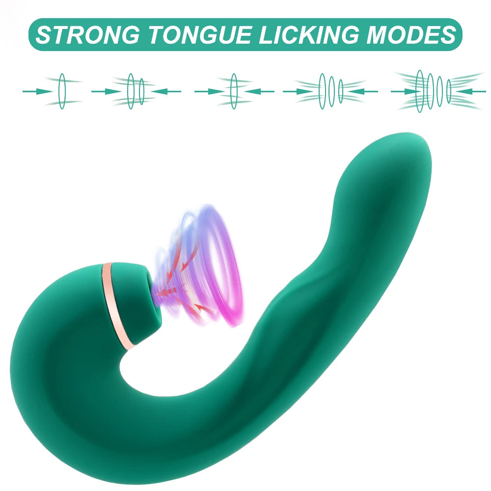 Sex Toys for Women 3-in-1 Flapping Sucking Vibrator Female Vagina Sucker Clitoris Stimulator Oral Dildo Erotic Adult Products