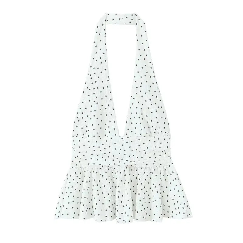Women's Casual Neck Hanging Decoration Layered Light Mature Style Top New Summer 2025 Short Length Short Sleeve Vest