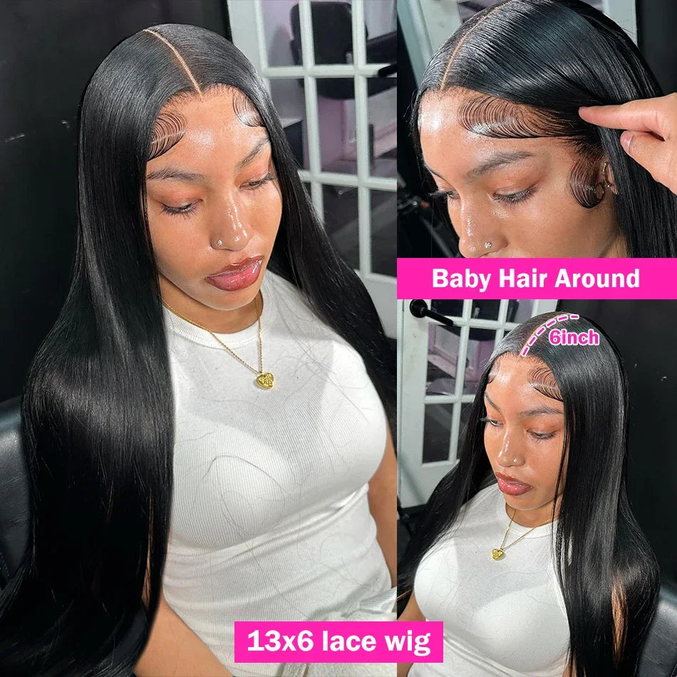 220 Density Bone Straight Hd Transparent 13x6 Lace Frontal Wig Brazilian 13x4 360 Hd Lace Front Human Hair Wigs For Black Women