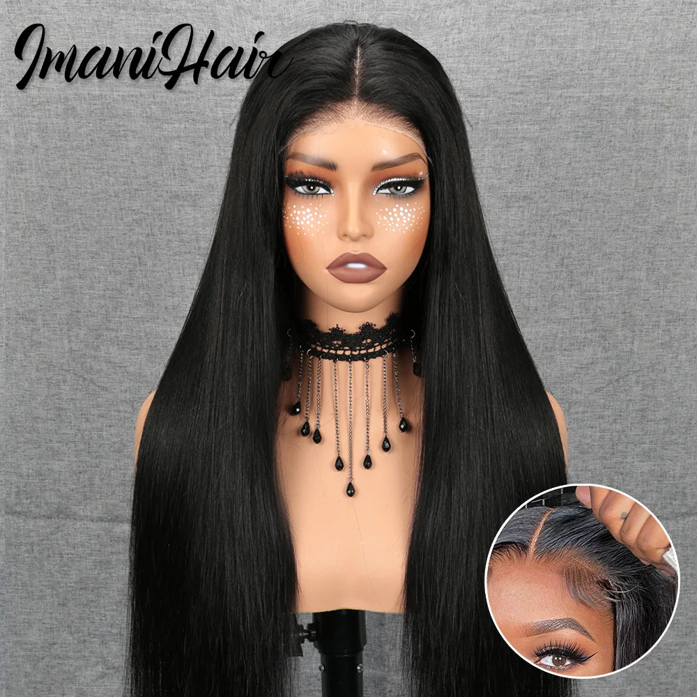 6X4 HD Lace Wear and Go Glueless Wig Human Hair Pre-Plucked, Pre-Cut Lace Glueless Wigs, No Glue Lace Front Closure Wig Straight