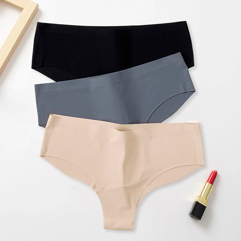 BZEL Seamless Lingerie Solid Women's Panties Comfortable Thongs Ice Silk G-string Women Underwear Smooth Female Underpants Tanga