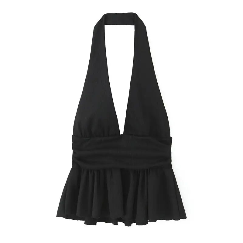 Women's Casual Ne Hanging Decoration Layered Light Maturi Sle Top New Summer 2025 ort Length ort Sve Vest