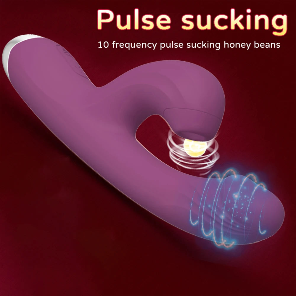 Powerful Clitoral Sucking Vibrator 2-in-1 G-Spot Stimulator 10 Modes Sucker Vacuum Massager Female Masturbator Adult Supplies