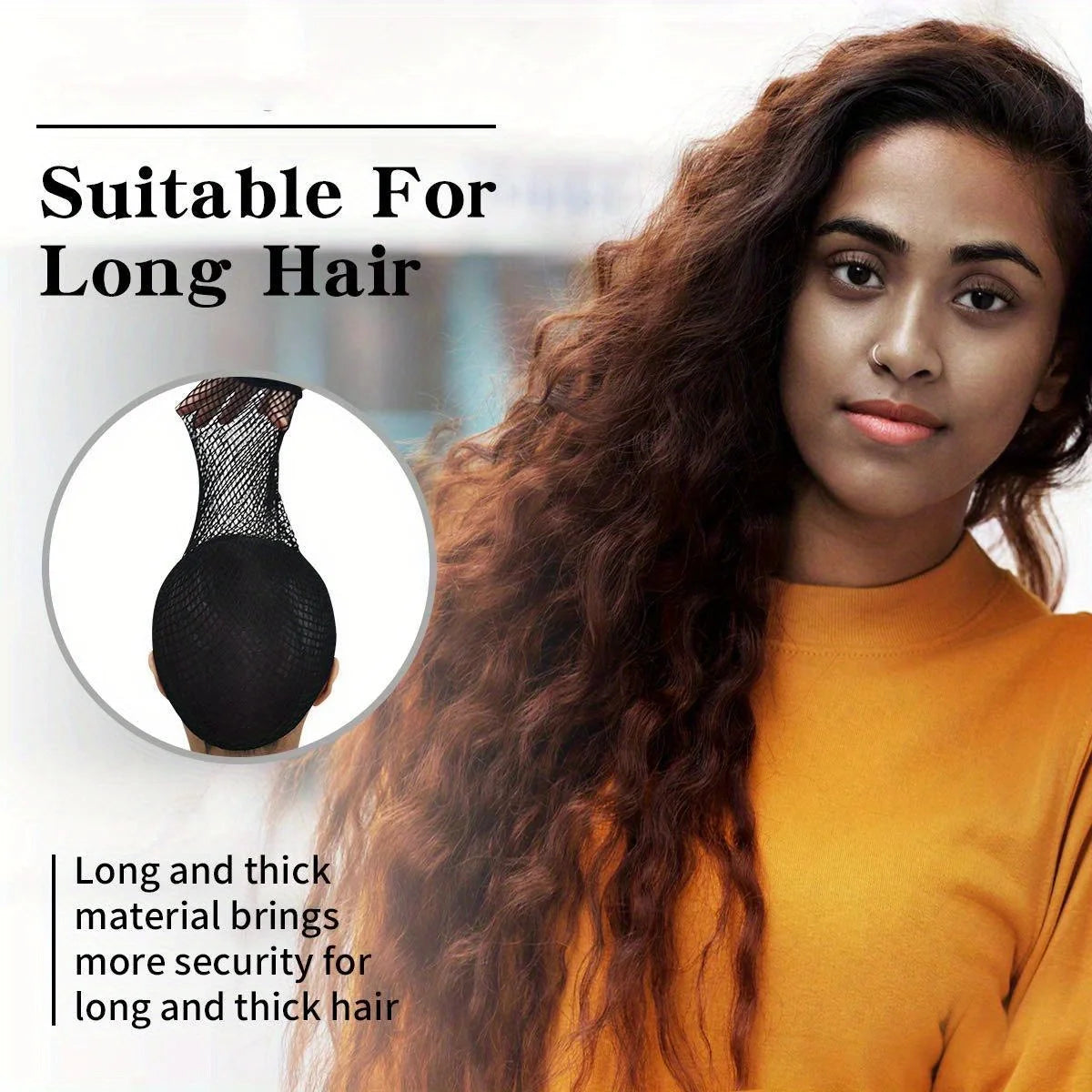 10pcs women's mesh wig caps elastic open wig caps for long and short hair delicate mesh with elastic edges