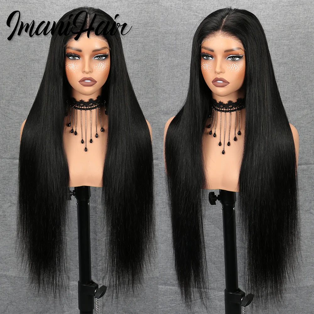 6X4 HD Lace Wear and Go Glueless Wig Human Hair Pre-Plucked, Pre-Cut Lace Glueless Wigs, No Glue Lace Front Closure Wig Straight