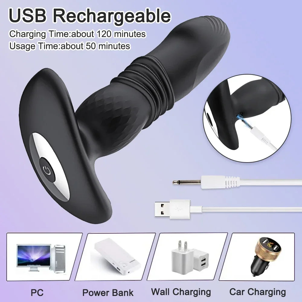 Sex Toys for Men Vibrator Butt Plug Wireless Remote Prostate Massager Ass Adult Goods Sex Toys for Men Women Butt Plug 18+
