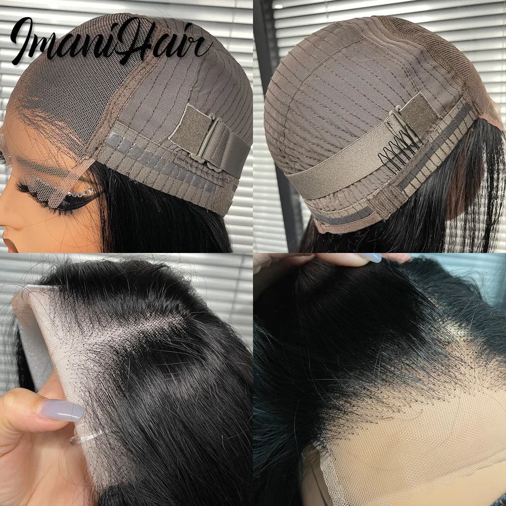6X4 HD Lace Wear and Go Glueless Wig Human Hair Pre-Plucked, Pre-Cut Lace Glueless Wigs, No Glue Lace Front Closure Wig Straight