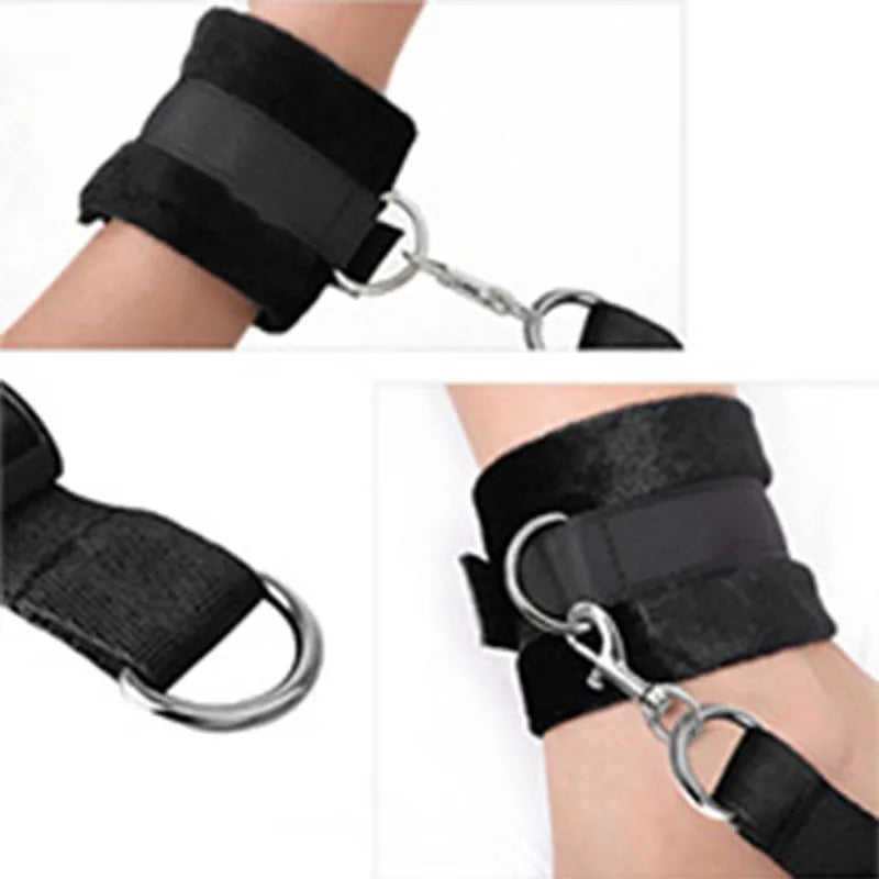 Erotic Sex Toys For Women Adults Games Nylon Sex Bondage BDSM Kits Lncluded  Handcuffs Ankle Restraints Blindfold And Tickler