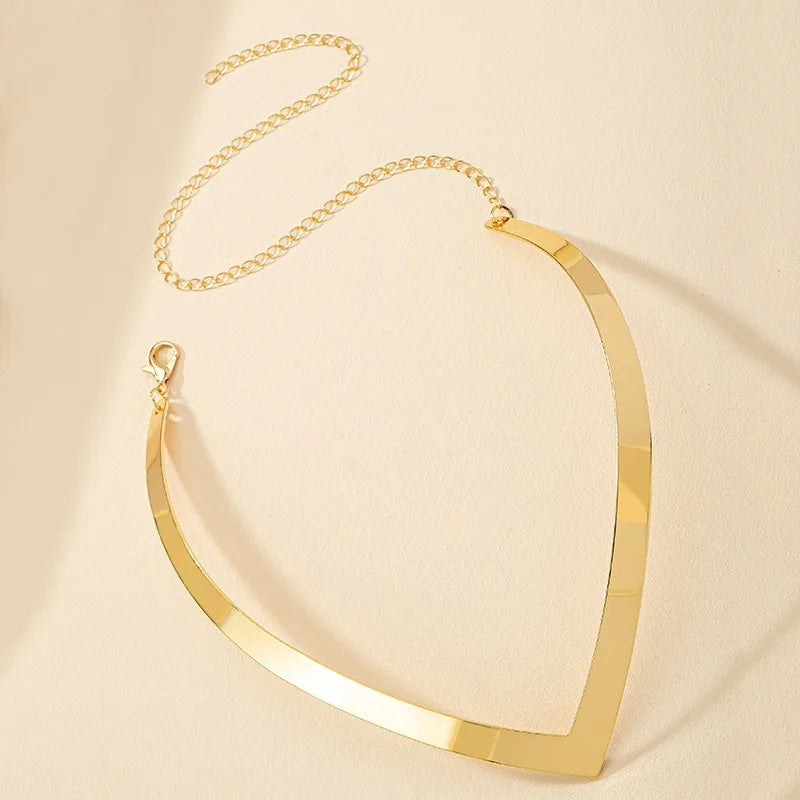 Gorgeous, sexy, exaggerated punk style collar, hip-hop rock Y2K necklace, party outfit, collarbone chain