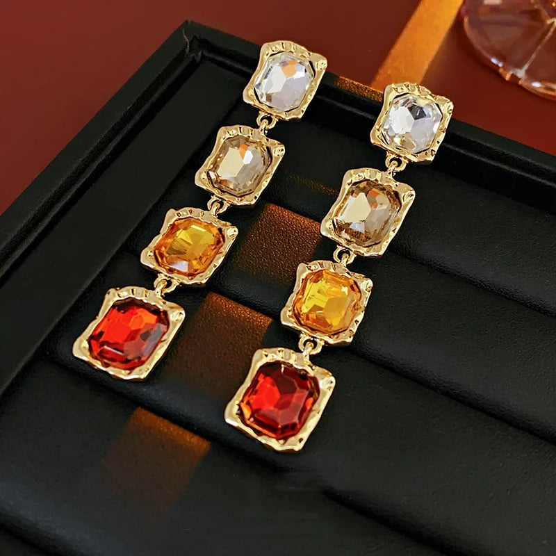 3 Pieces Ladies Crystal Jewelry Set Fashionable Versatile High-End Collarbone Chain for Party And Banquet