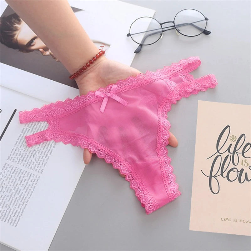 Summer Thin Panties Sexy Hollow Out Women's Lace Seamless Underwear Low Waist Lingerie G-String Breathable Comfort Lady Briefs