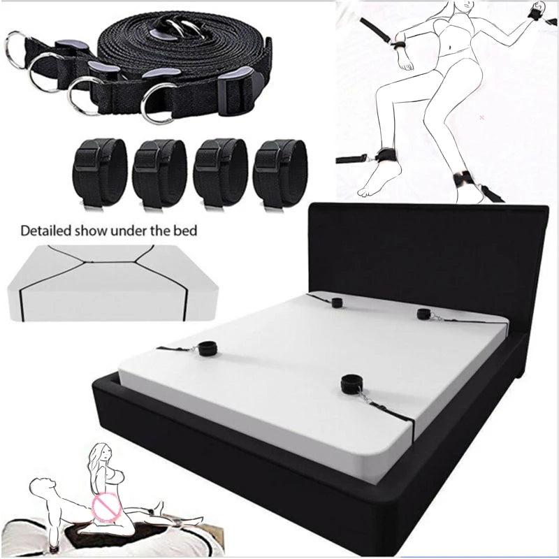 Sex Toys For Women Couples Handcuffs BDSM Bondage Set Strap Adult Game Goods Wrists & Ankle Cuffs Sexual Products 18+ Adult