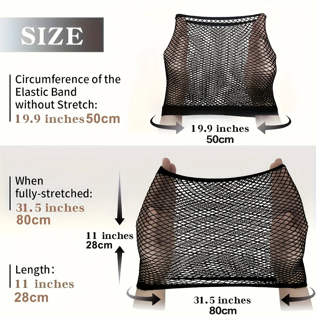 10pcs women's mesh wig caps elastic open wig caps for long and short hair delicate mesh with elastic edges