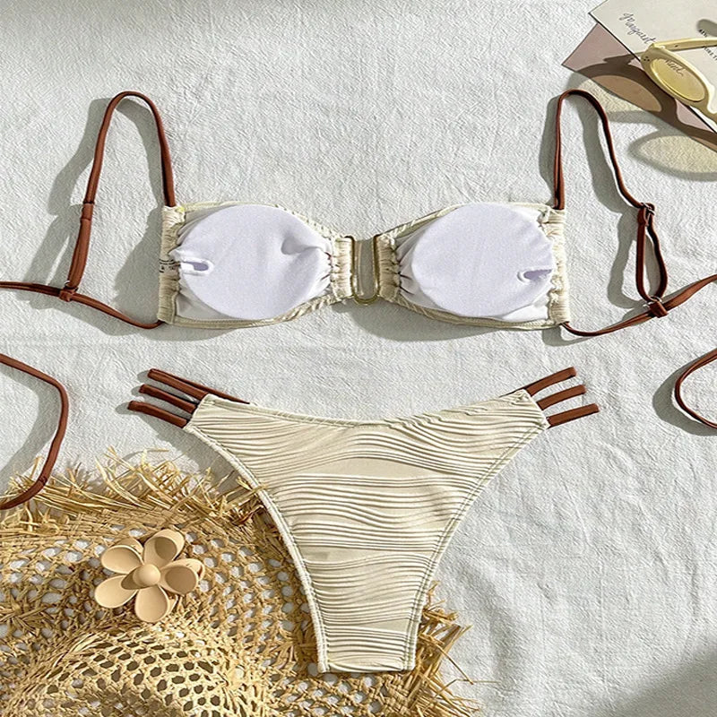 New Sexy Bikinis 2025 Swimsuits Women's Swimwear Push Up Female Beach Swim Wear Bathing Suits Brazilian Bikini Set Pool Bather