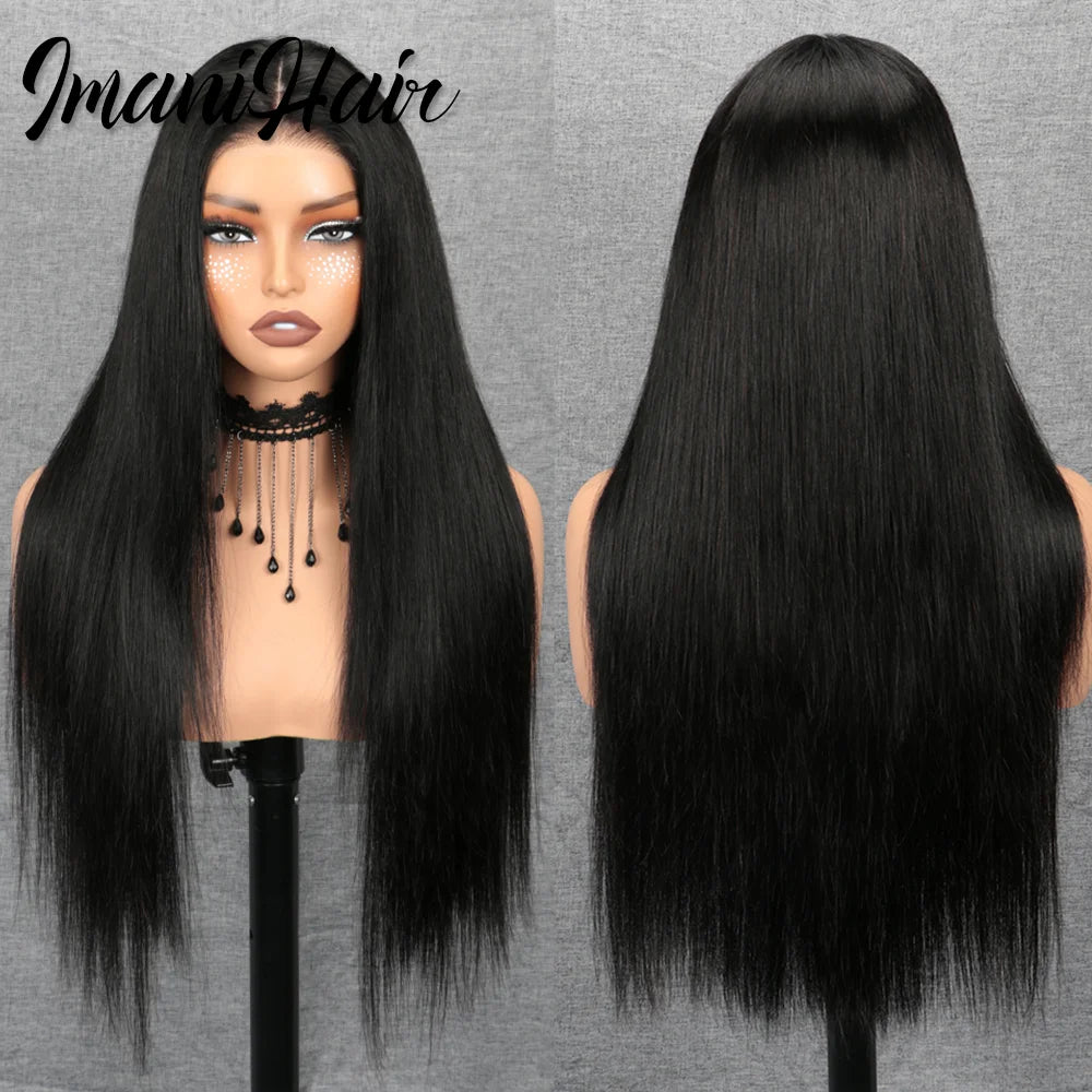 6X4 HD Lace Wear and Go Glueless Wig Human Hair Pre-Plucked, Pre-Cut Lace Glueless Wigs, No Glue Lace Front Closure Wig Straight