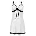 Women Sexy Sleepwear Silk Satin Nightwear Slip Dress Sleeveless Pajama Nightgown Nightwear Backless Strappy Nightdress Underwear