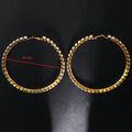 Big Full Crystal Circle Hoop Earring for Women Party Wedding Accessories Boucle Oreille Femme