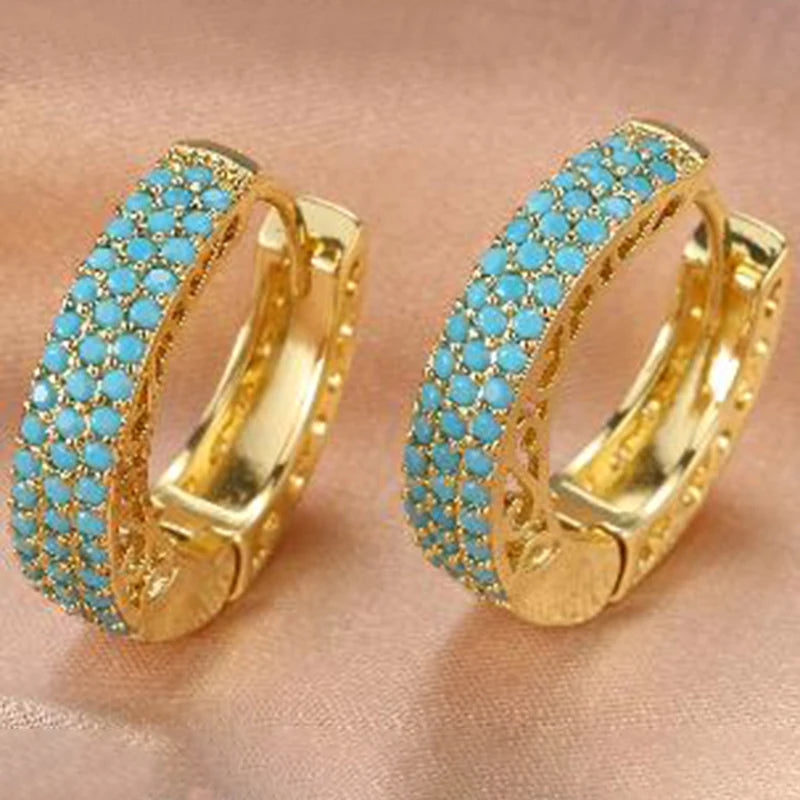 Boho High-end Zircon Decorative Earrings Suitable For Women To Wear Fashionable Jewelry For Summer Travel