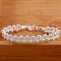 925 Sterling silver Bracelet Beautiful Braided beads chain for woman fashion fine jewelry Wedding party gifts