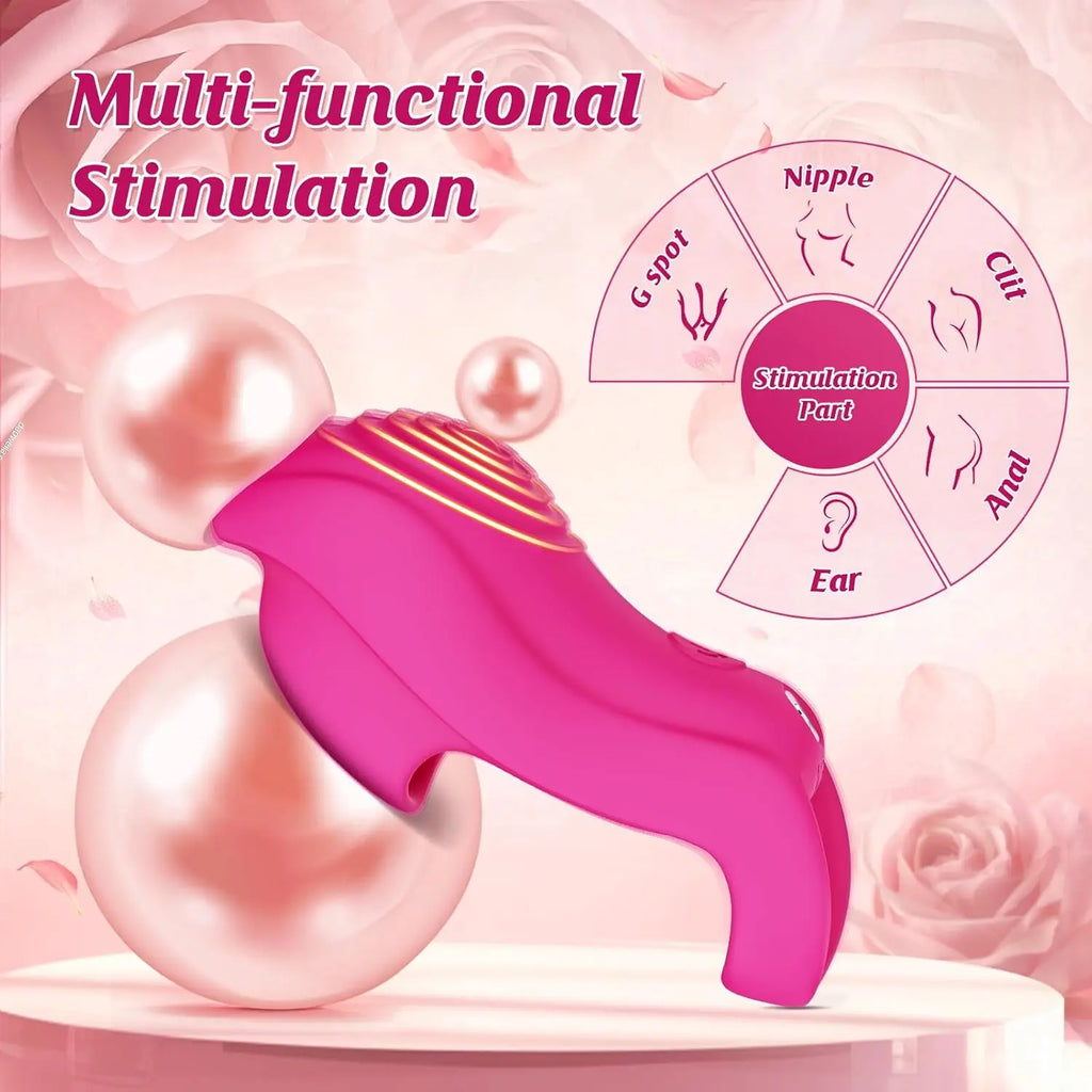 Adult sex toys 9 vibration modes Finger vibrator G-spot, clitoris, anal and Nipple stimulator Mini Quiet female couple adult toy